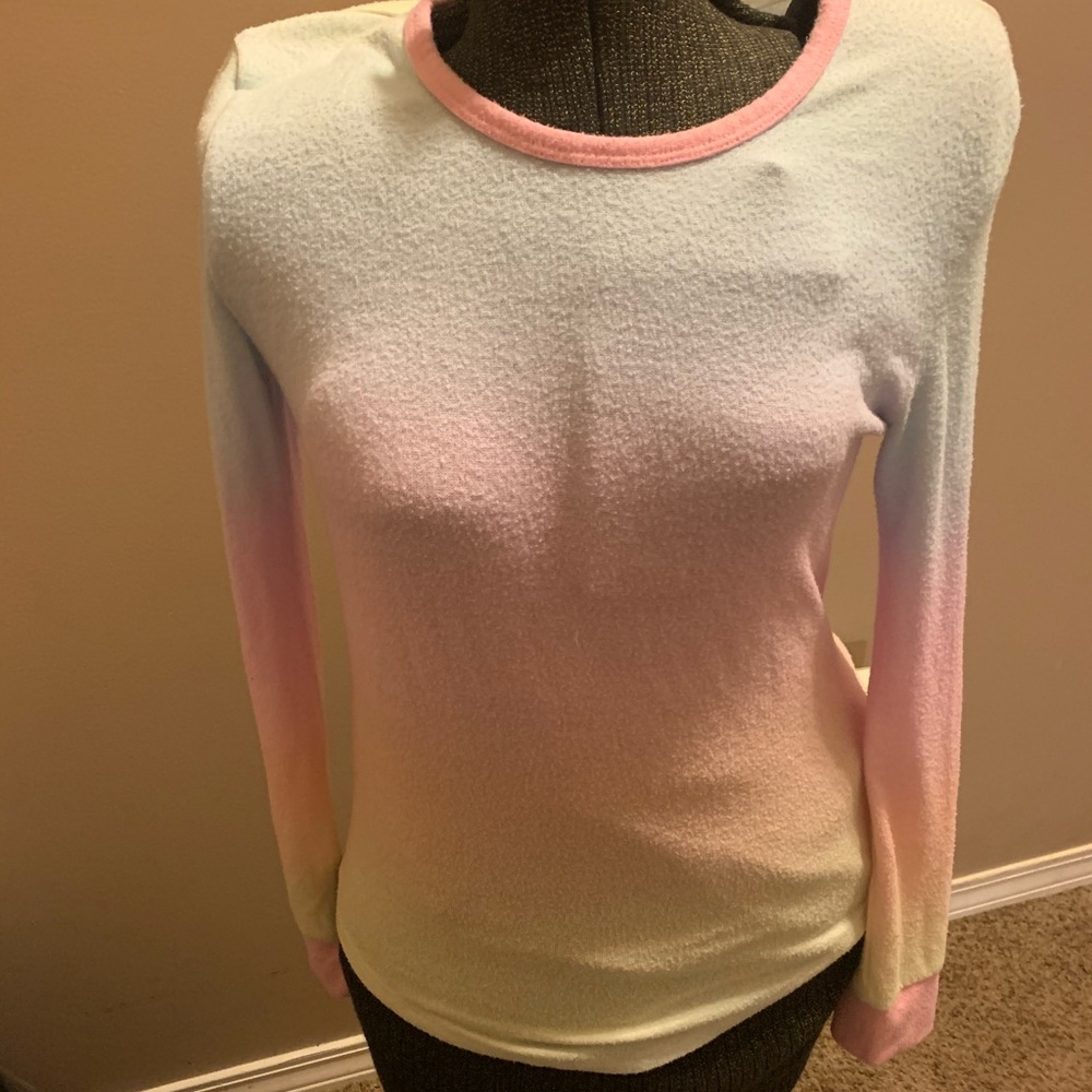 Long sleeve multi color “ pink” shirt